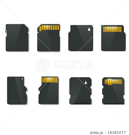 Set memory card, vector illustration. Set memory card, vector illustration. 18385077