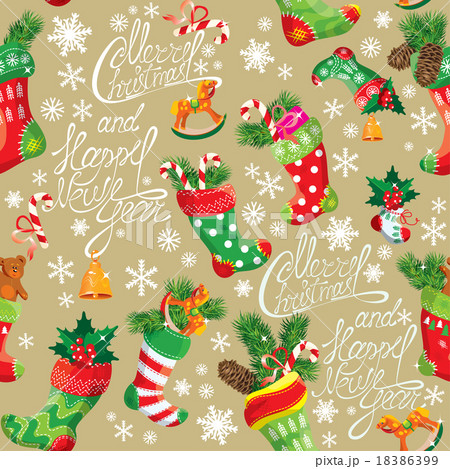 X Mas And New Year Background With Christmas のイラスト素材