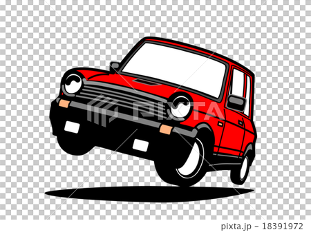 紅色緊湊型車 18391972