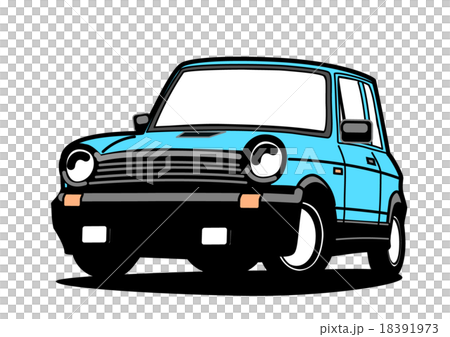 藍色緊湊型車 -  18391973