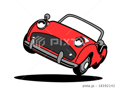 赤いクラシックタイプオープンカー 18392142