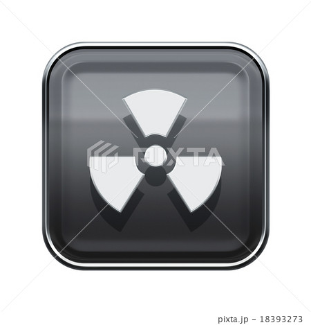 Radioactive icon glossy grey, isolated on white Radioactive icon glossy grey, isolated on white 18393273