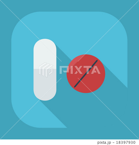 Flat modern design with shadow icons pills 18397930