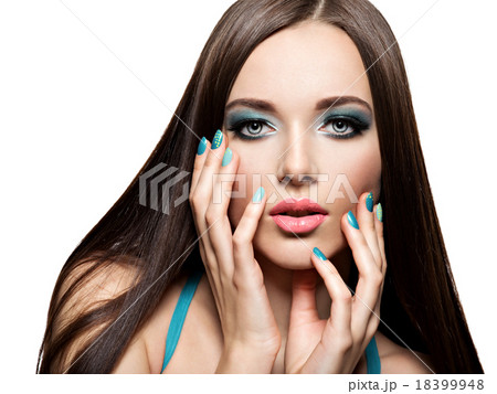 Fashion Makeup Woman Beautiful Nails Face 18399948