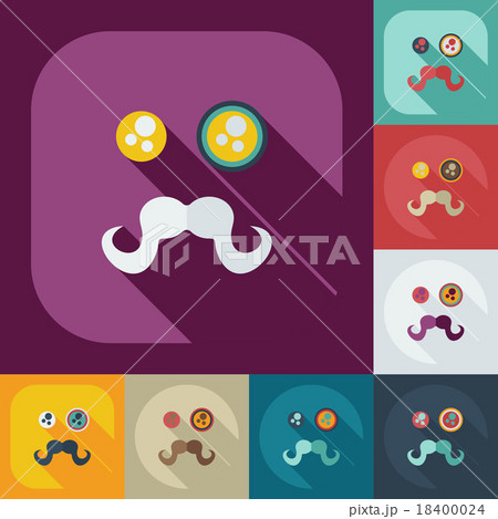 Flat modern design with shadow icons grimace  18400024