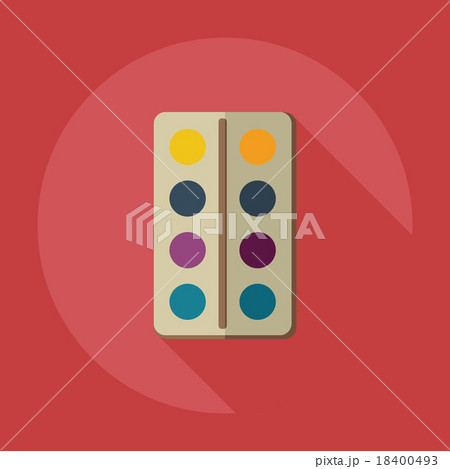 Flat modern design with shadow  Icon paint  18400493