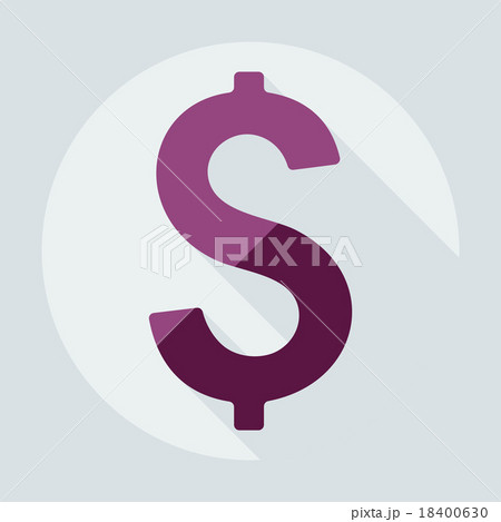 Flat modern design with shadow icons currency unit 18400630