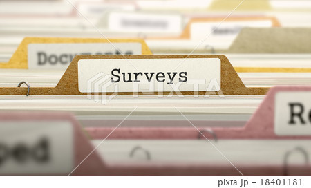 Folder in Catalog Marked as Surveys. Folder in Catalog Marked as Surveys. 18401181