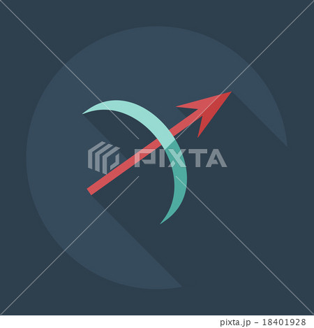 Flat modern design with shadow icons Sagittarius 18401928