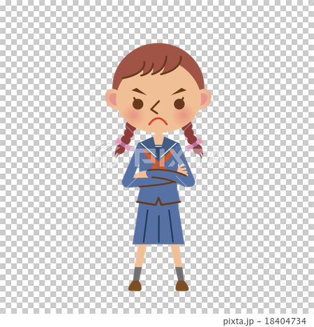 Junior high school girls in high school girls wearing arms and sailor uniforms 18404734