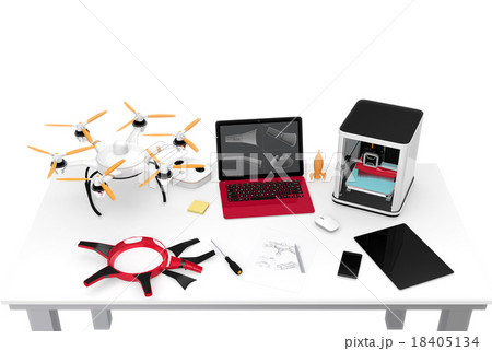 3Dプリンタによるドローンの部品の試作コンセプト 3Dプリンタによるドローンの部品の試作コンセプト 18405134
