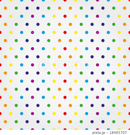 Seamless vector pattern with colorful polka dots. 18405707