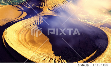 Volcanic landscape panorama Volcanic landscape panorama 18406100