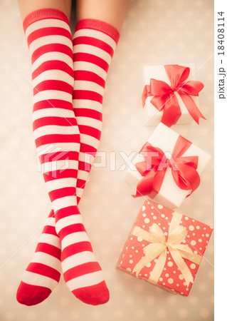 Sexy Santa woman legs Sexy Santa woman legs 18408114