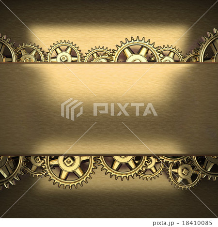 metal background with cogwheel gears 18410085