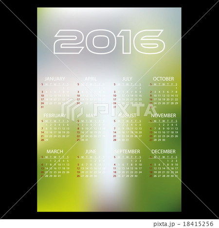 2016 simple business blur background wall calendar 18415256