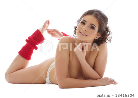 Beautiful contemporary dancer posing topless 18416304