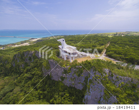 沖縄 宮古島 牧山展望台空撮 沖縄 宮古島 牧山展望台空撮 18419411