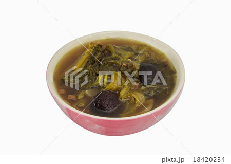 Chinese mixture of vegetables soup isolated Chinese mixture of vegetables soup isolated 18420234