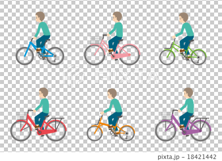 騎自行車的父親例證 18421442