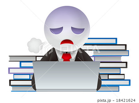 ストレスがたまった男性イラストC 18421624