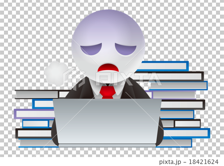 ストレスがたまった男性イラストC 18421624