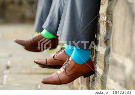 Colorful socks of groomsmen 18422533