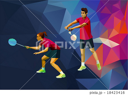 Badminton mixed doubles team  18423416