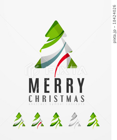 Set of abstract Christmas Tree Icons, business 18424026