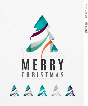 Set of abstract Christmas Tree Icons, business 18424027