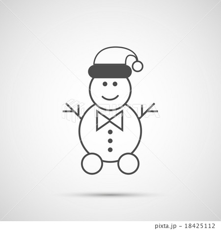 Icon Christmas snowman for holiday season Icon Christmas snowman for holiday season 18425112