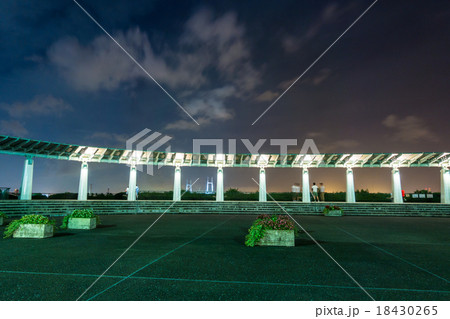 夜の港が見える丘 18430265