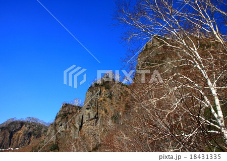 登山道から見る定山渓天狗岳第二峰と第三峰 18431335
