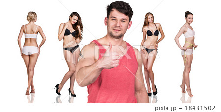 Man and women with perfect bodies 18431502