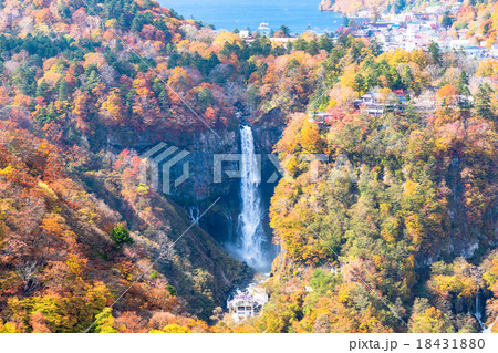 【紅葉最盛期】栃木県日光市・明智平展望台からの眺め 18431880