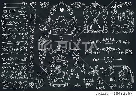 Doodle frame,arrows,group,decor element.Love Doodle frame,arrows,group,decor element.Love 18432567