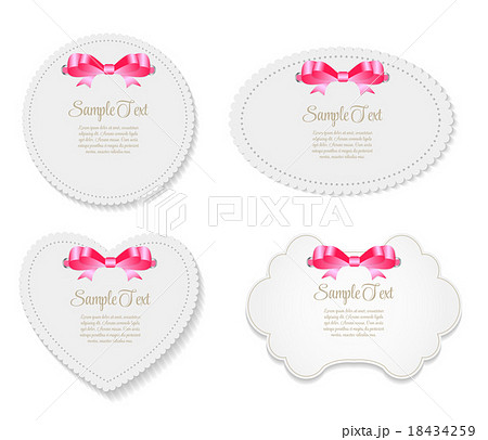 Design Retro Label, Frame, with Bow Vector 18434259