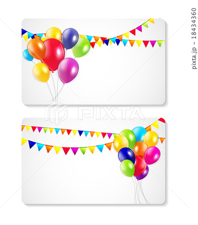 Colored Balloons Card Banner Background, Vector Colored Balloons Card Banner Background, Vector 18434360