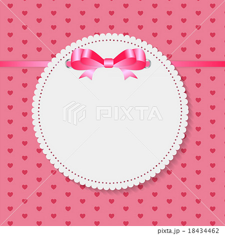 Vintage Frame with Bow  Background. Vector 18434462