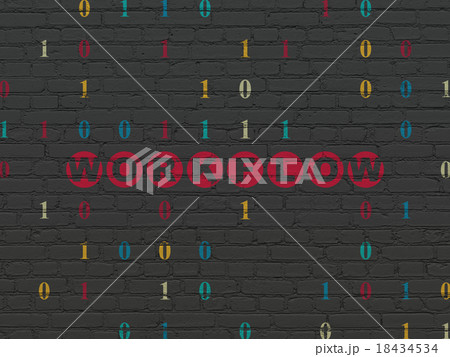 Business concept: Workflow on wall background Business concept: Workflow on wall background 18434534