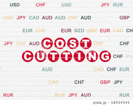 Business concept: Cost Cutting on wall background 18434545