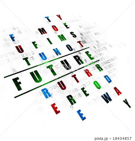 Timeline concept: Future in Crossword Puzzle Timeline concept: Future in Crossword Puzzle 18434857