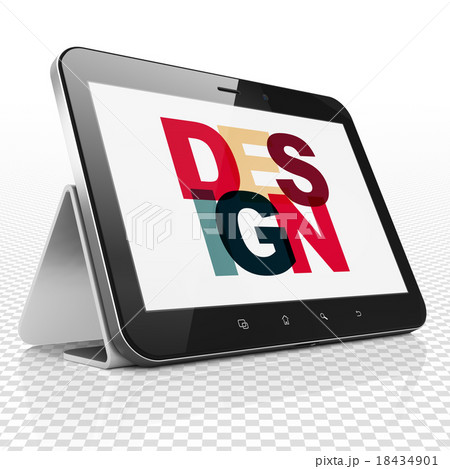 Advertising concept: Tablet Computer with Design Advertising concept: Tablet Computer with Design 18434901