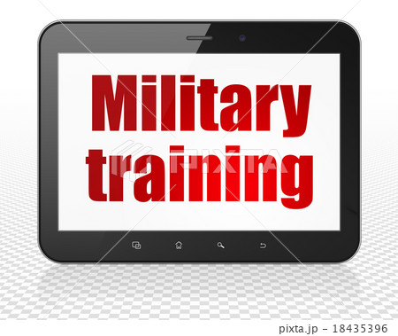 Learning concept: Tablet Pc Computer with Military 18435396