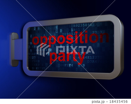 Political concept: Opposition Party on billboard Political concept: Opposition Party on billboard 18435456