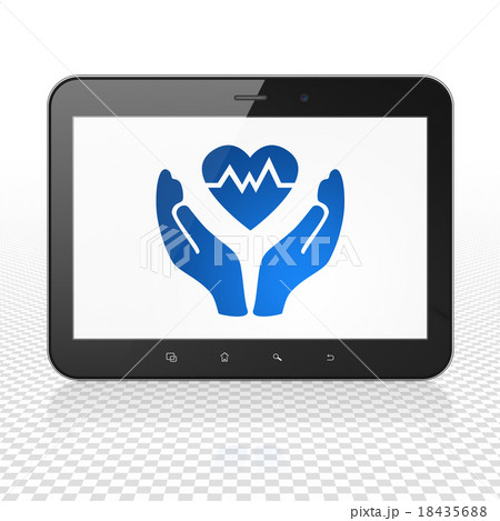 Insurance concept: Tablet Computer with Heart And 18435688
