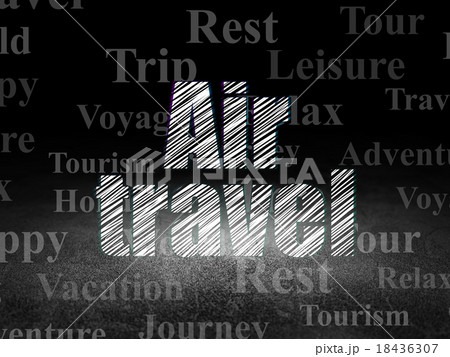 Vacation concept: Air Travel in grunge dark room Vacation concept: Air Travel in grunge dark room 18436307