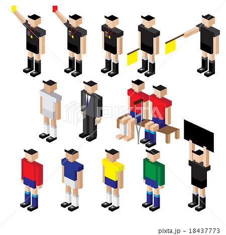 vector of football player referee and staff coach vector of football player referee and staff coach 18437773