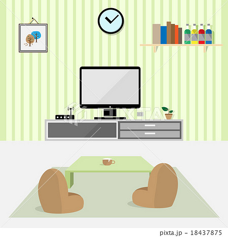 living room interior flat design Vector living room interior flat design Vector 18437875