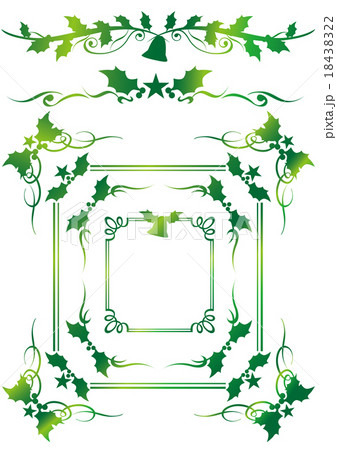 Christmas gold frame set Vector 18438322